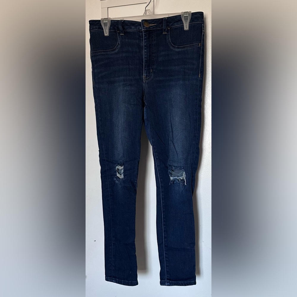 American Eagle Outfitters Short Sky High Jeggings Distressed Jeans, 8S